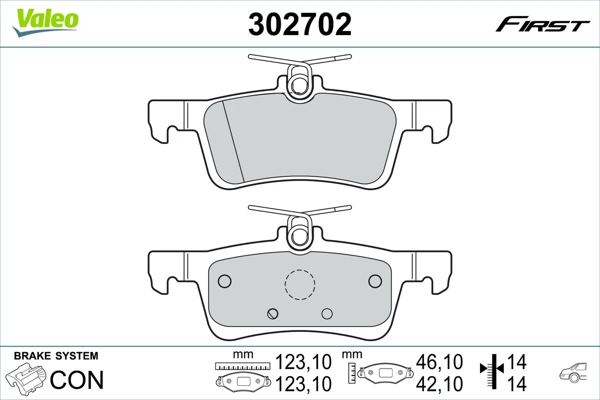 Brake Pad Set, disc brake FIRST 302702