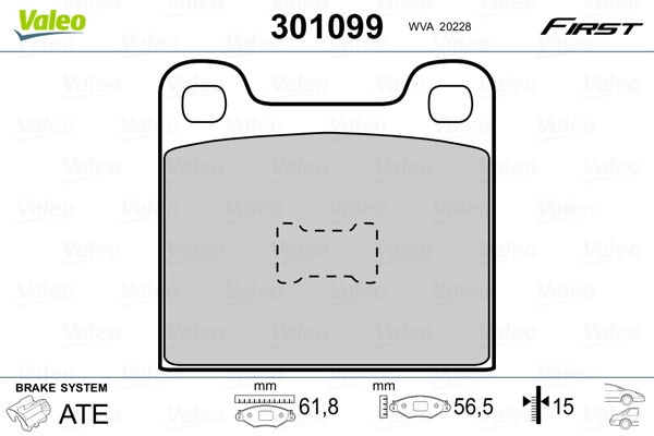 Brake Pad Set, disc brake FIRST 301099