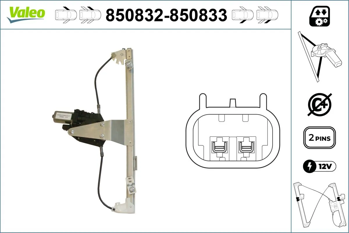 VALEO 850832 Window Regulator