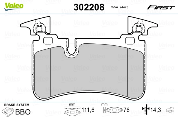 Brake Pad Set, disc brake FIRST 302208
