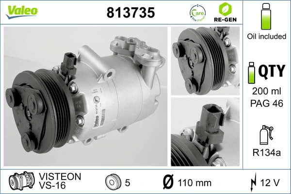 VALEO 813735 Compressor, air conditioning