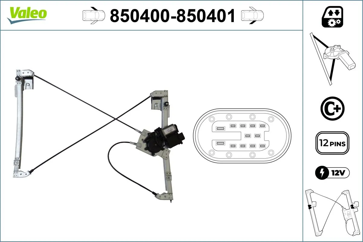 VALEO 850400 Window Regulator