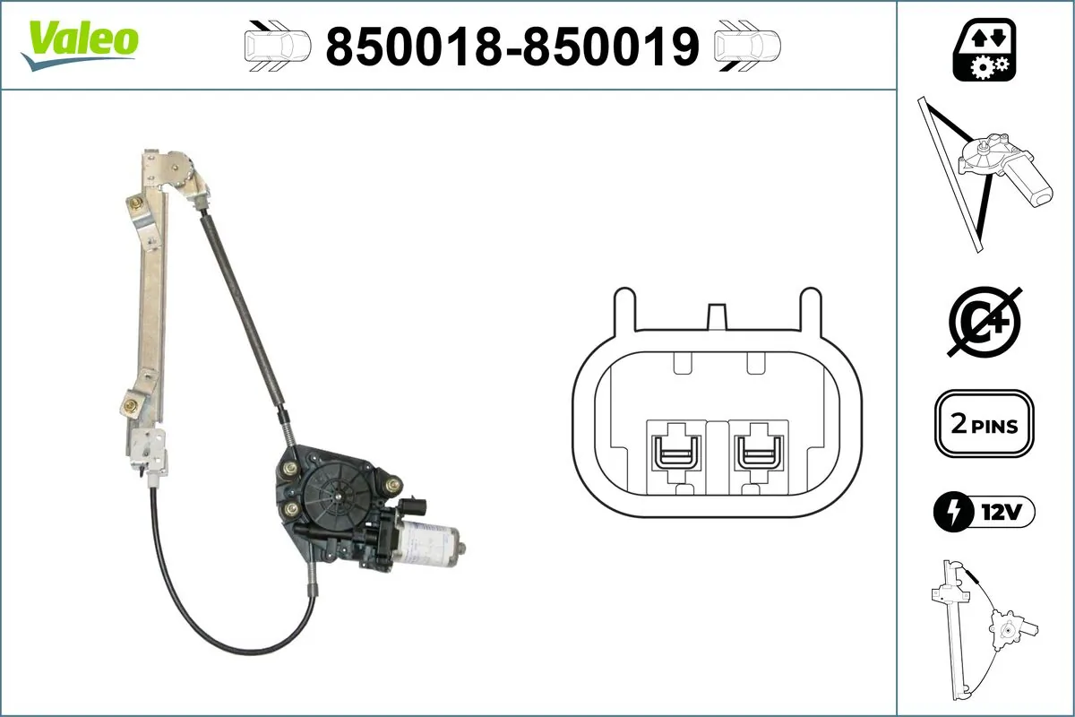 VALEO 850018 Window Regulator