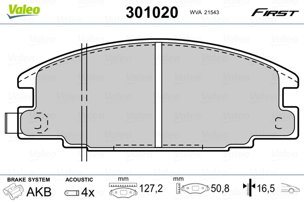 Brake Pad Set, disc brake FIRST 301020
