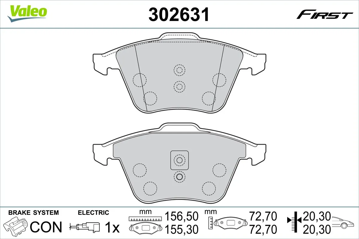 Brake Pad Set, disc brake FIRST 302631