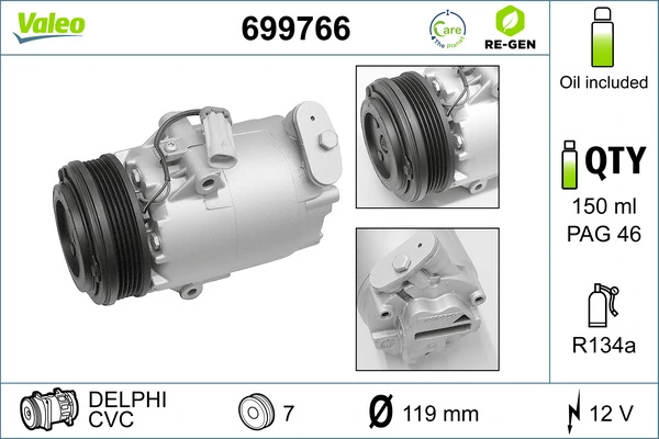 VALEO 699766 Compressor, air conditioning