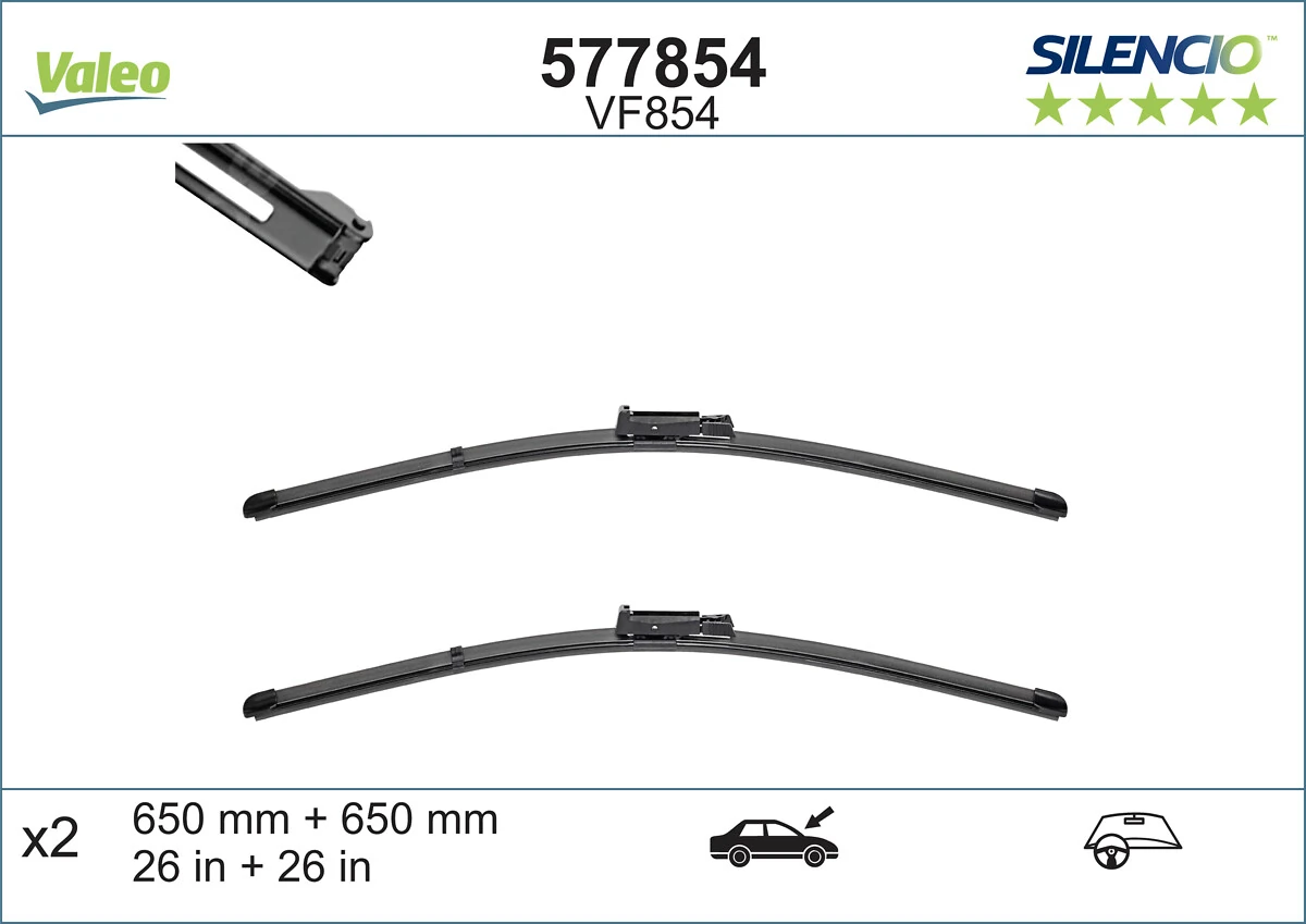Wiper Blade SILENCIO FLAT BLADE SET 577854