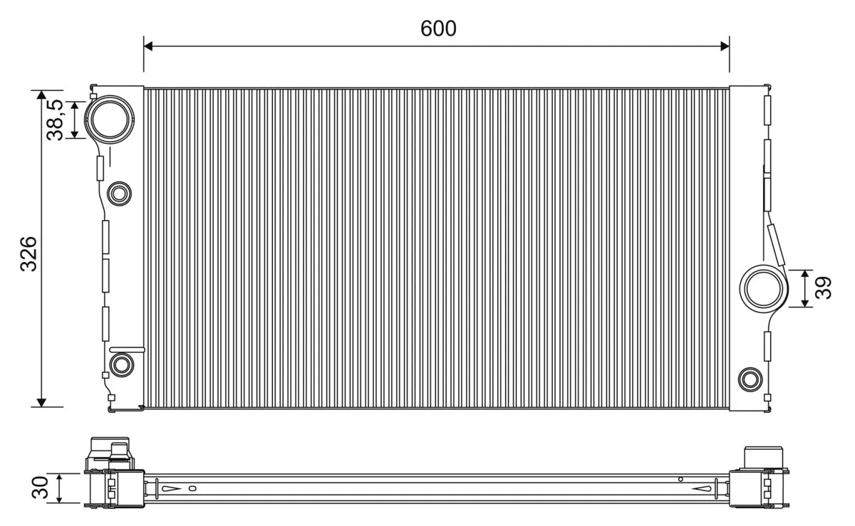 Radiator, engine cooling 701271