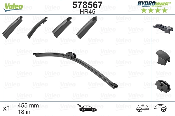 Wiper Blade HYDROCONNECT REAR 578567