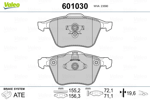 VALEO 601030 Brake Pad Set, disc brake