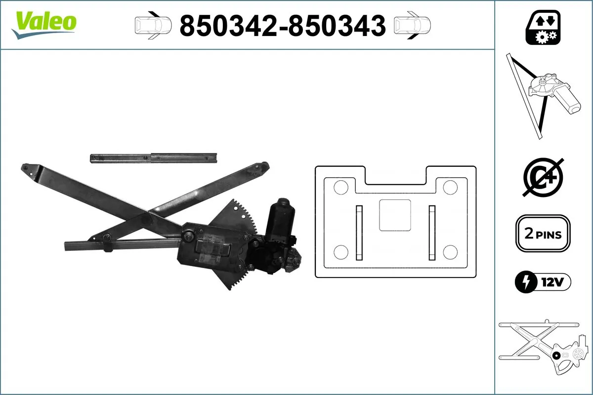 VALEO 850342 Window Regulator