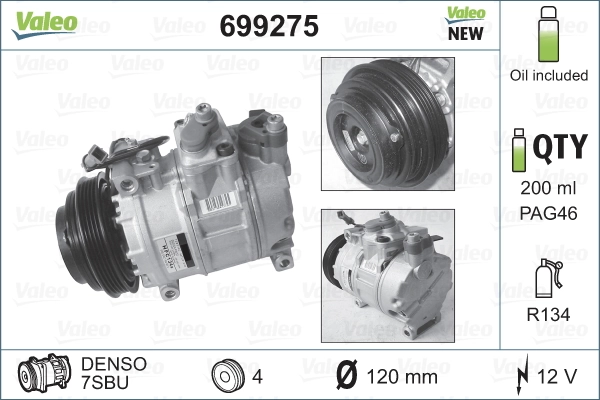 VALEO 699275 Compressor, air conditioning