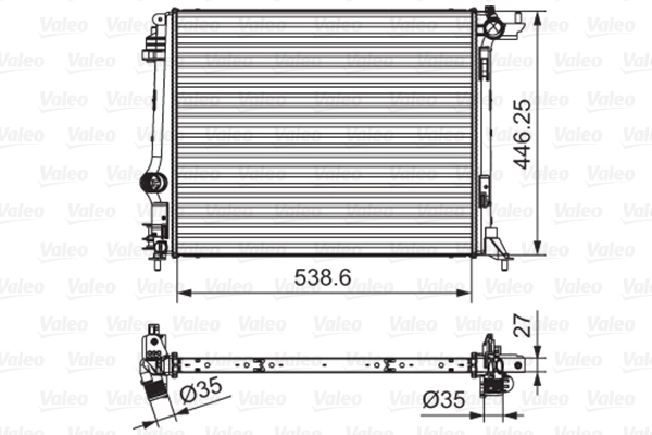 Radiator, engine cooling 701662