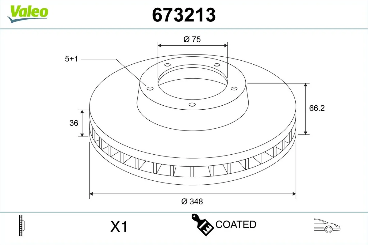 Brake Disc COATED 673213