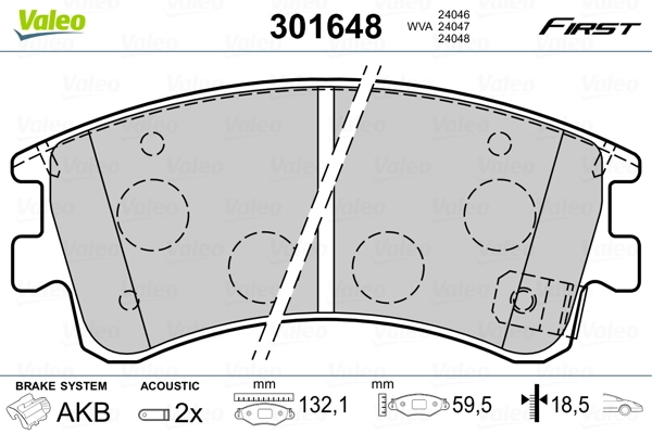 Brake Pad Set, disc brake FIRST 301648