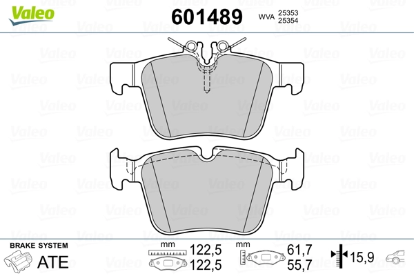 Brake Pad Set, disc brake 601489