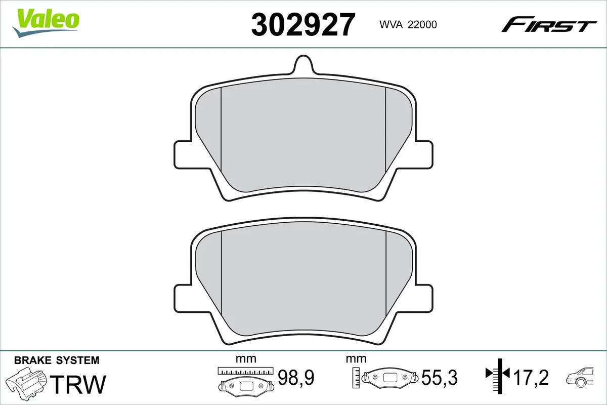 Brake Pad Set, disc brake FIRST 302927