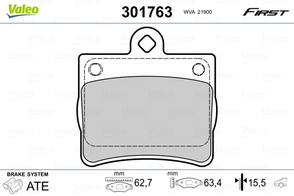Brake Pad Set, disc brake FIRST 301763