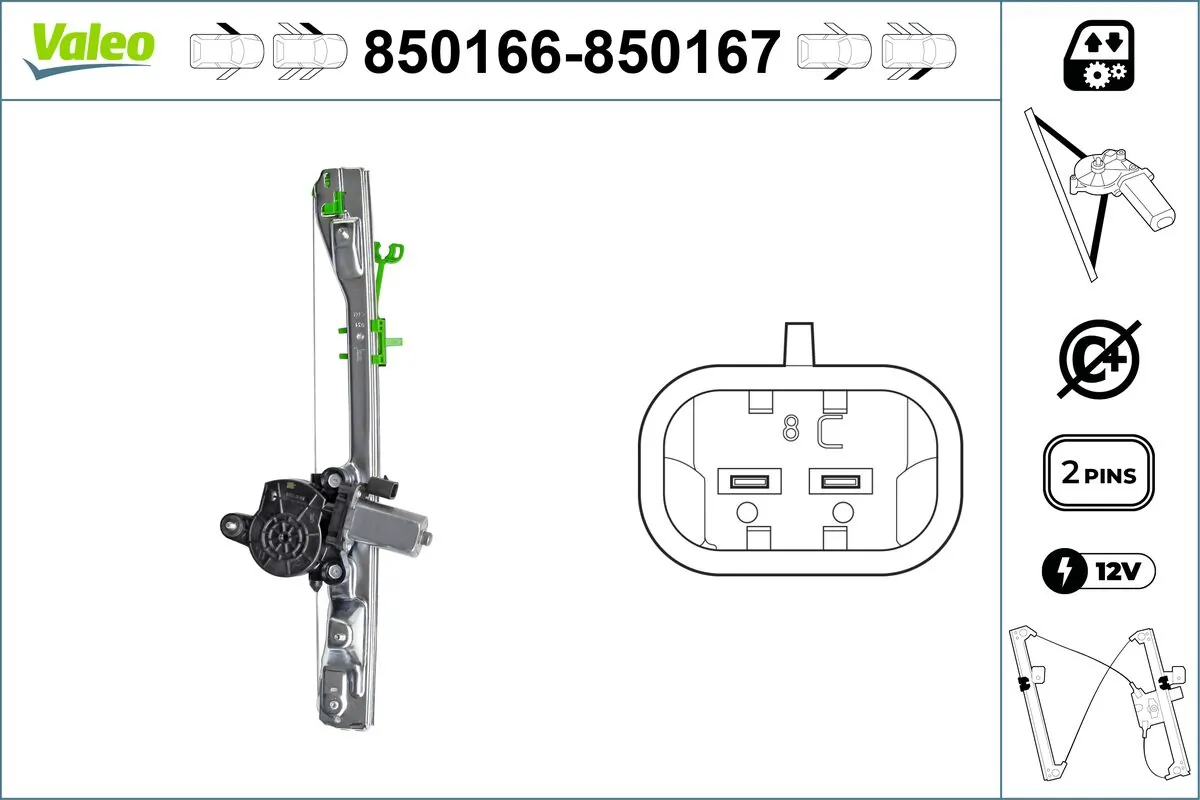 VALEO 850166 Window Regulator