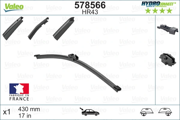 Wiper Blade HYDROCONNECT REAR 578566