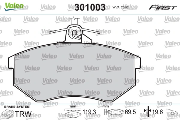 Brake Pad Set, disc brake FIRST 301003