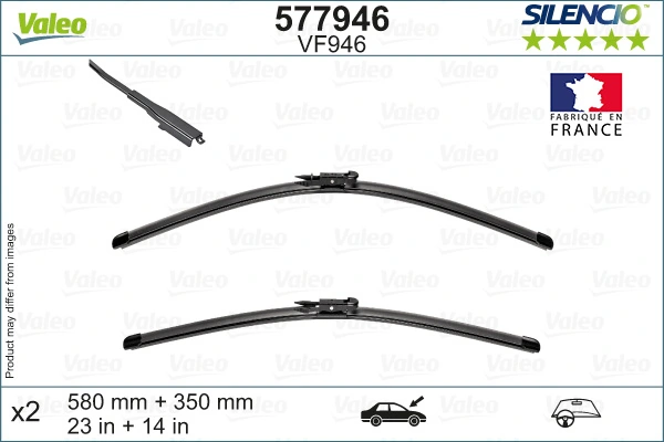 Wiper Blade SILENCIO FLAT BLADE SET 577946