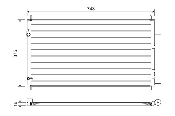 Condenser, air conditioning 822606