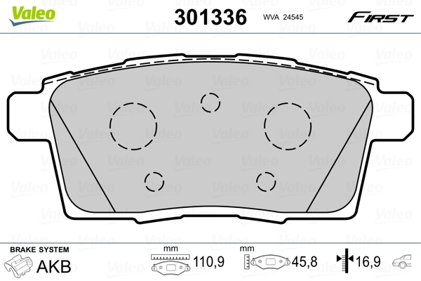 Brake Pad Set, disc brake FIRST 301336