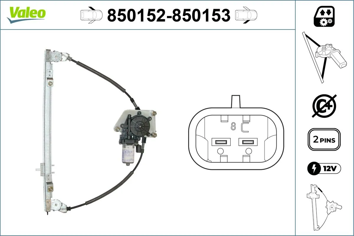 VALEO 850152 Window Regulator