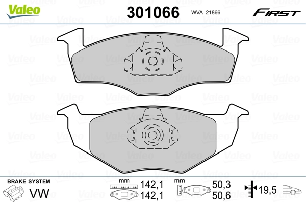 Brake Pad Set, disc brake FIRST 301066