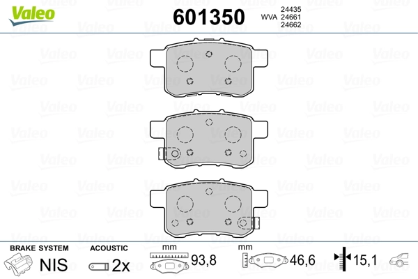 Brake Pad Set, disc brake 601350