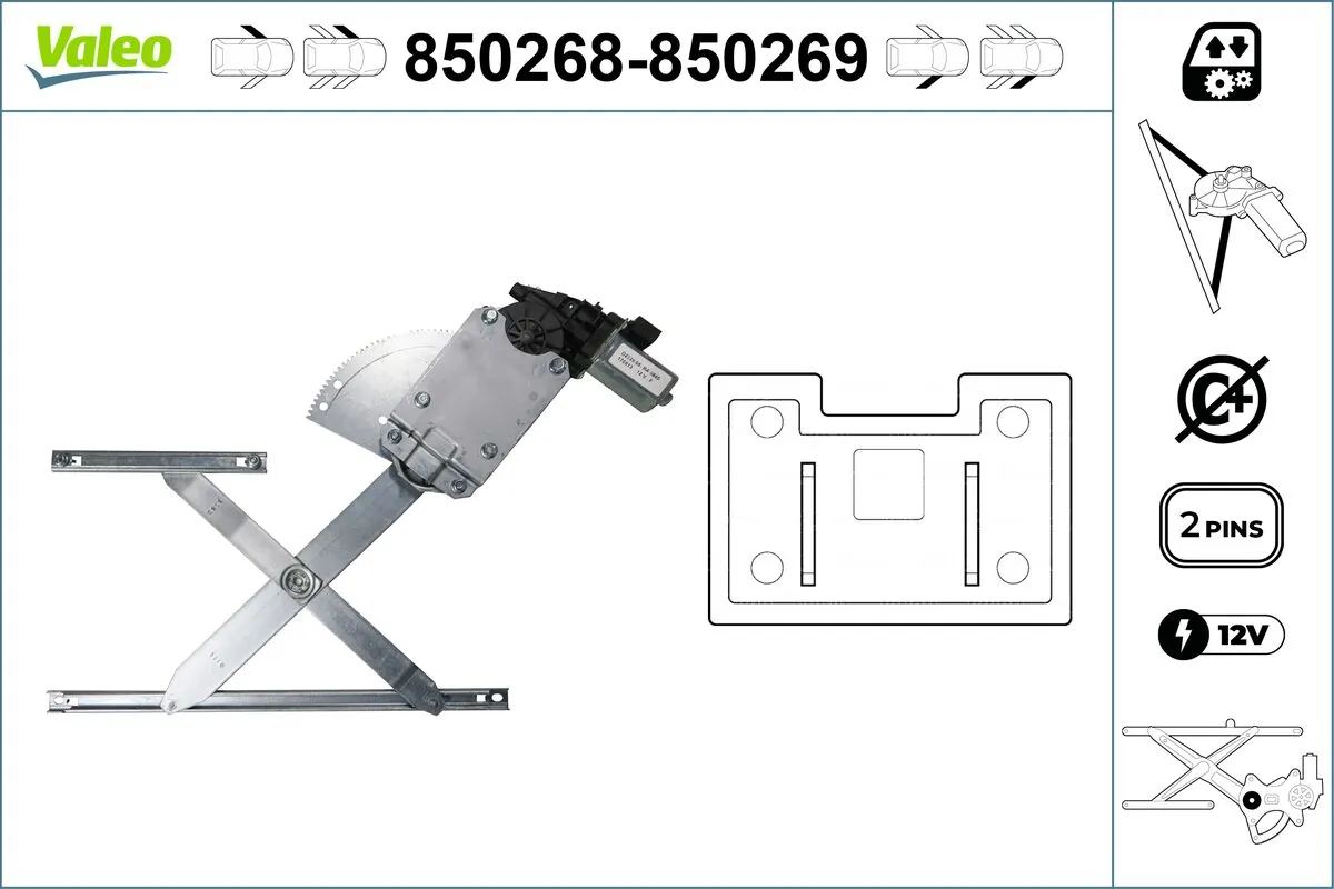 VALEO 850268 Window Regulator