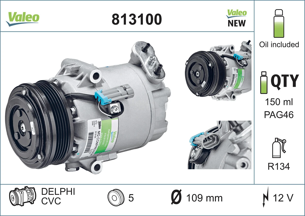 Compressor, air conditioning VALEO CORE-FLEX 813100