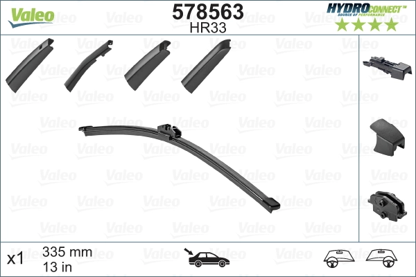 Wiper Blade HYDROCONNECT REAR 578563
