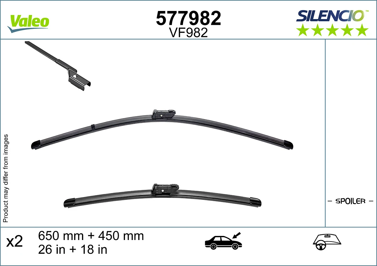 Wiper Blade SILENCIO FLAT BLADE SET 577982