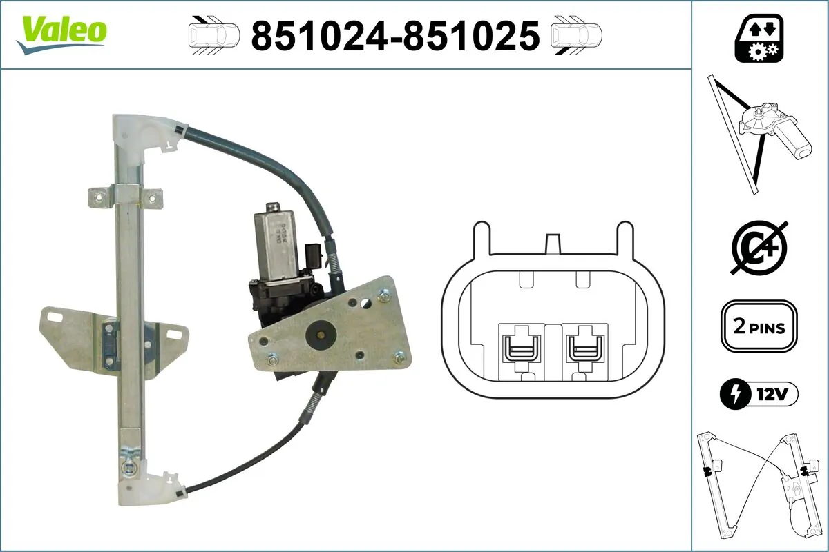 VALEO 851024 Window Regulator