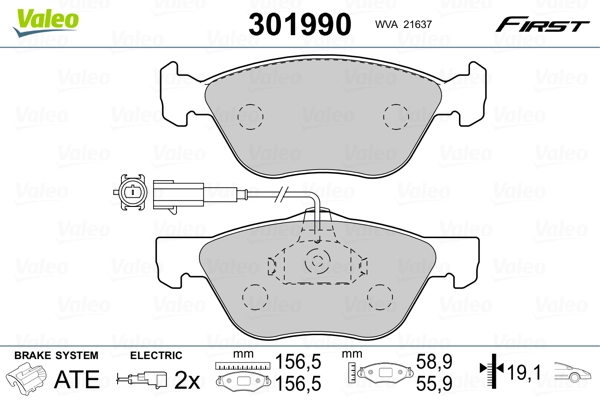 Brake Pad Set, disc brake FIRST 301990