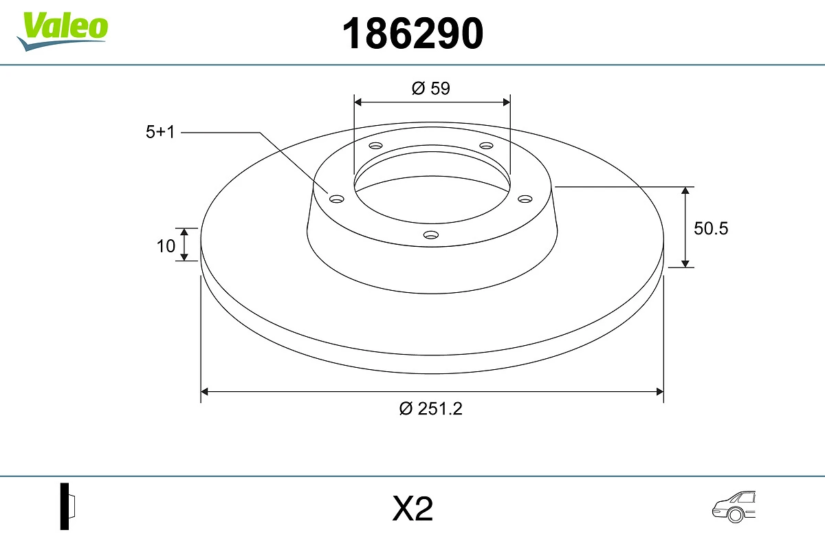 VALEO 186290 Brake Disc