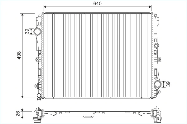Radiator, engine cooling 701141