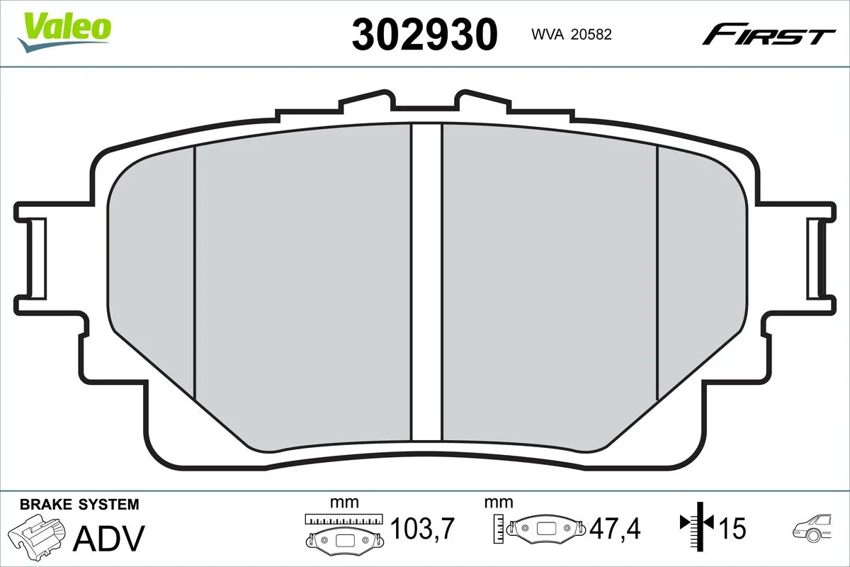 Brake Pad Set, disc brake FIRST 302930