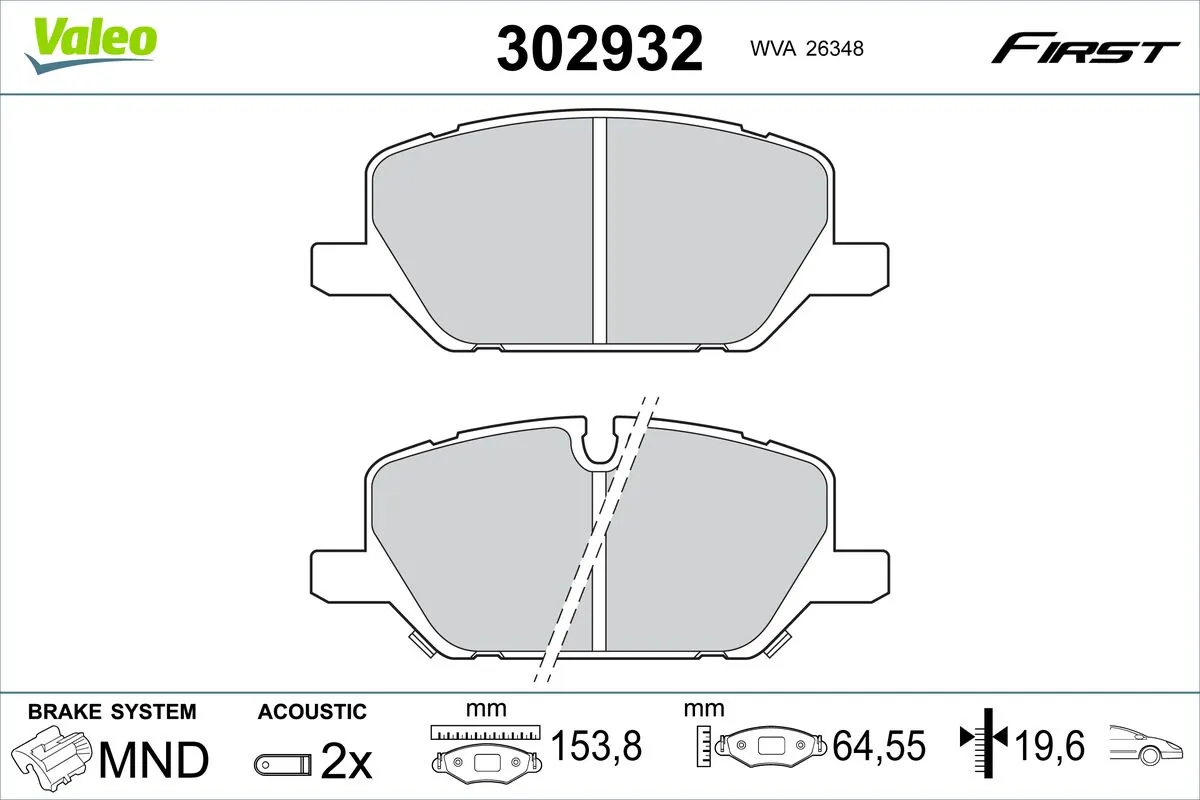Brake Pad Set, disc brake FIRST 302932