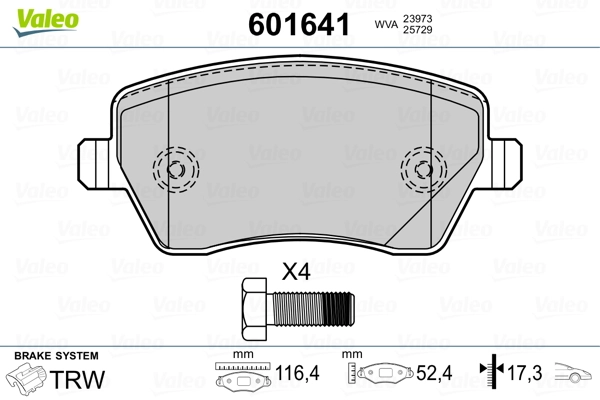 Brake Pad Set, disc brake 601641