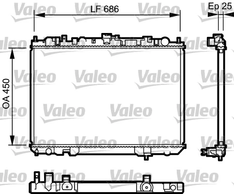 Radiator, engine cooling 735081