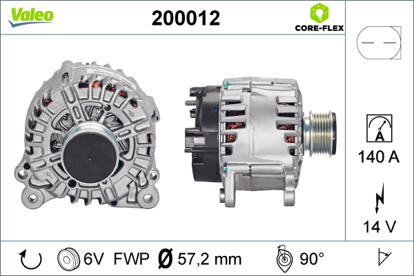 Alternator VALEO CORE-FLEX 200012