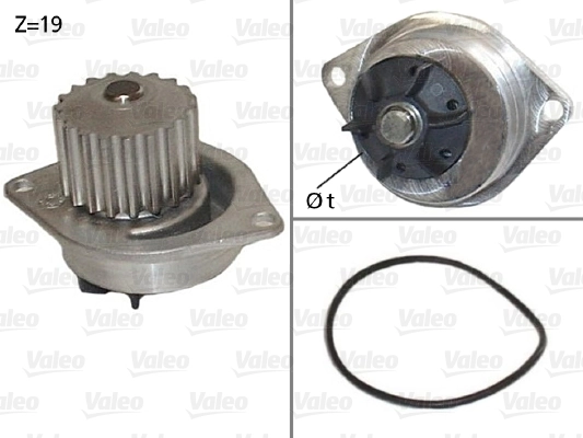 Water Pump, engine cooling 506595