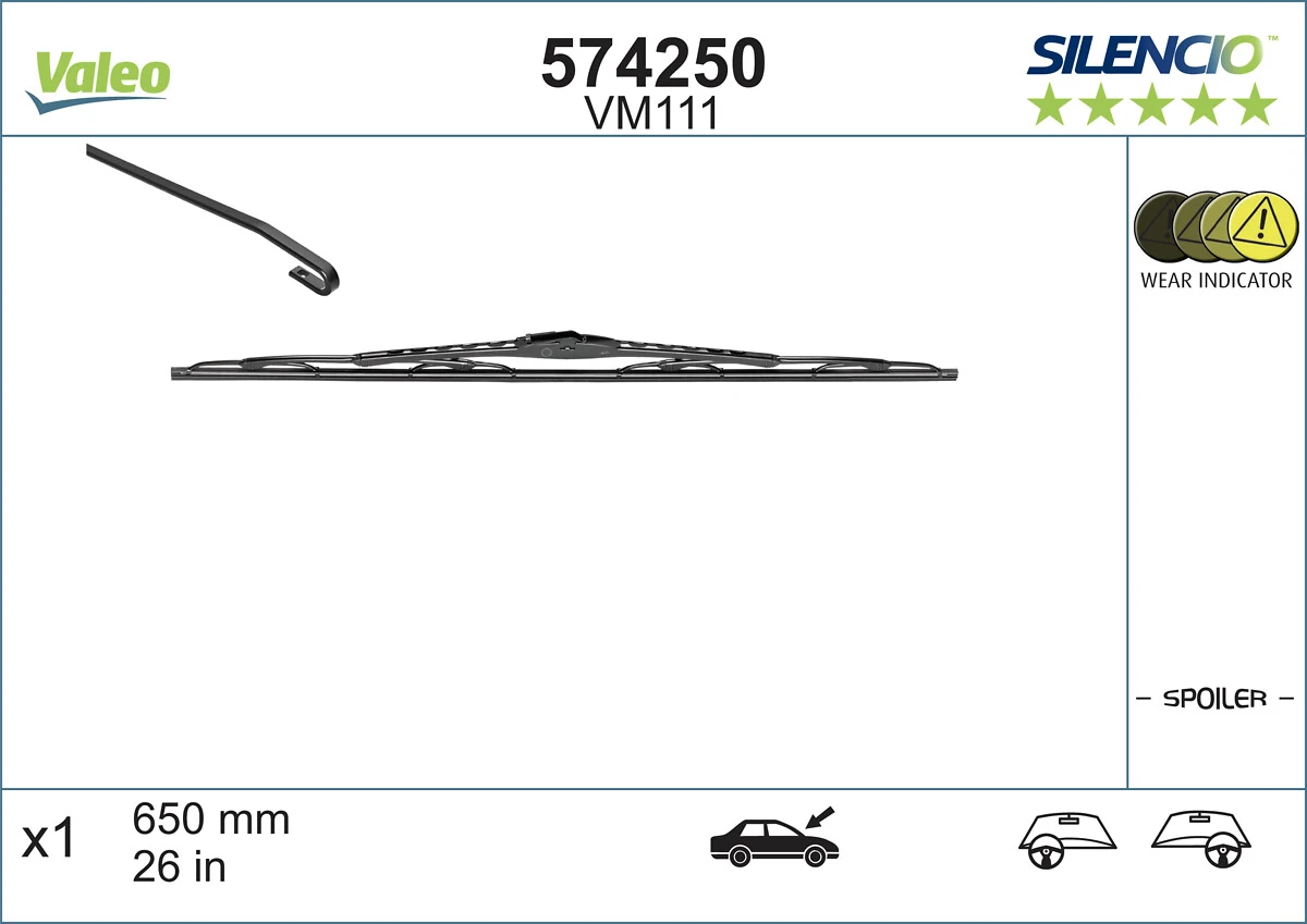 Wiper Blade SILENCIO CONVENTIONAL SINGLE 574250