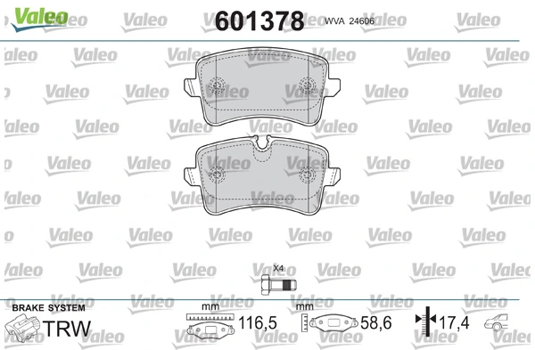 Brake Pad Set, disc brake 601378