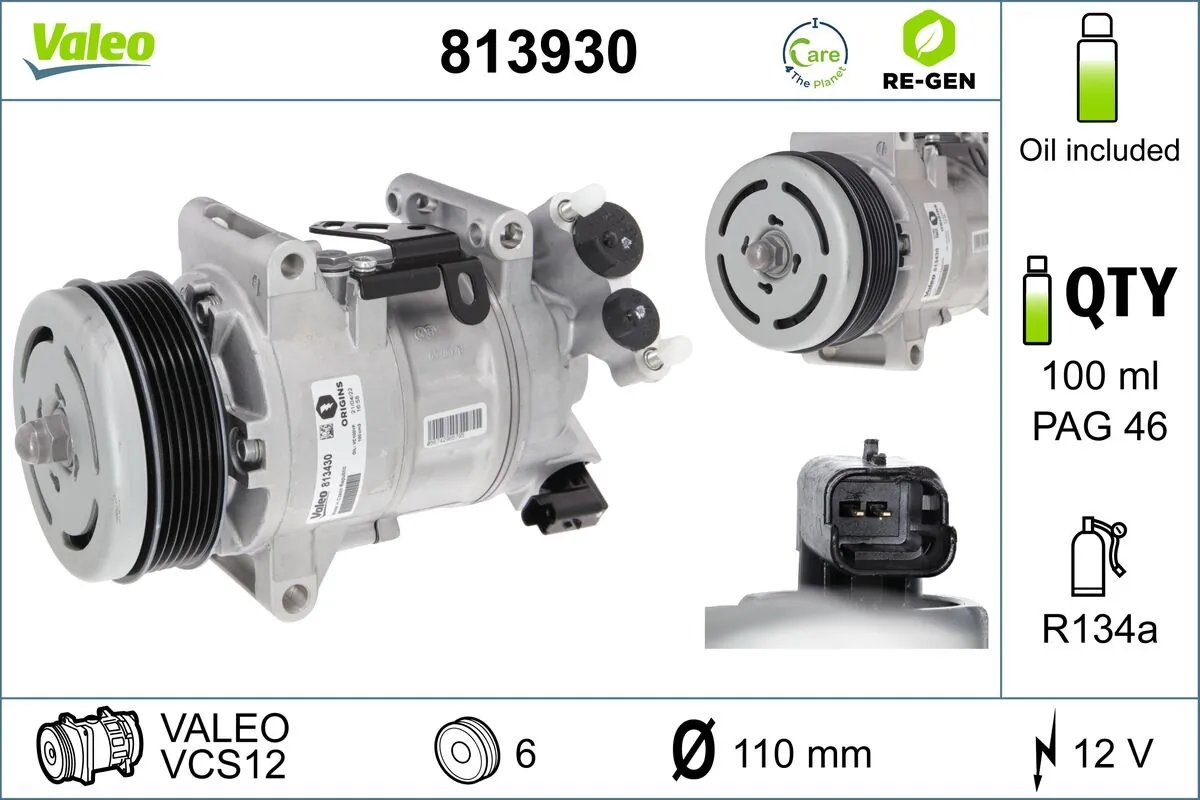 VALEO 813930 Compressor, air conditioning