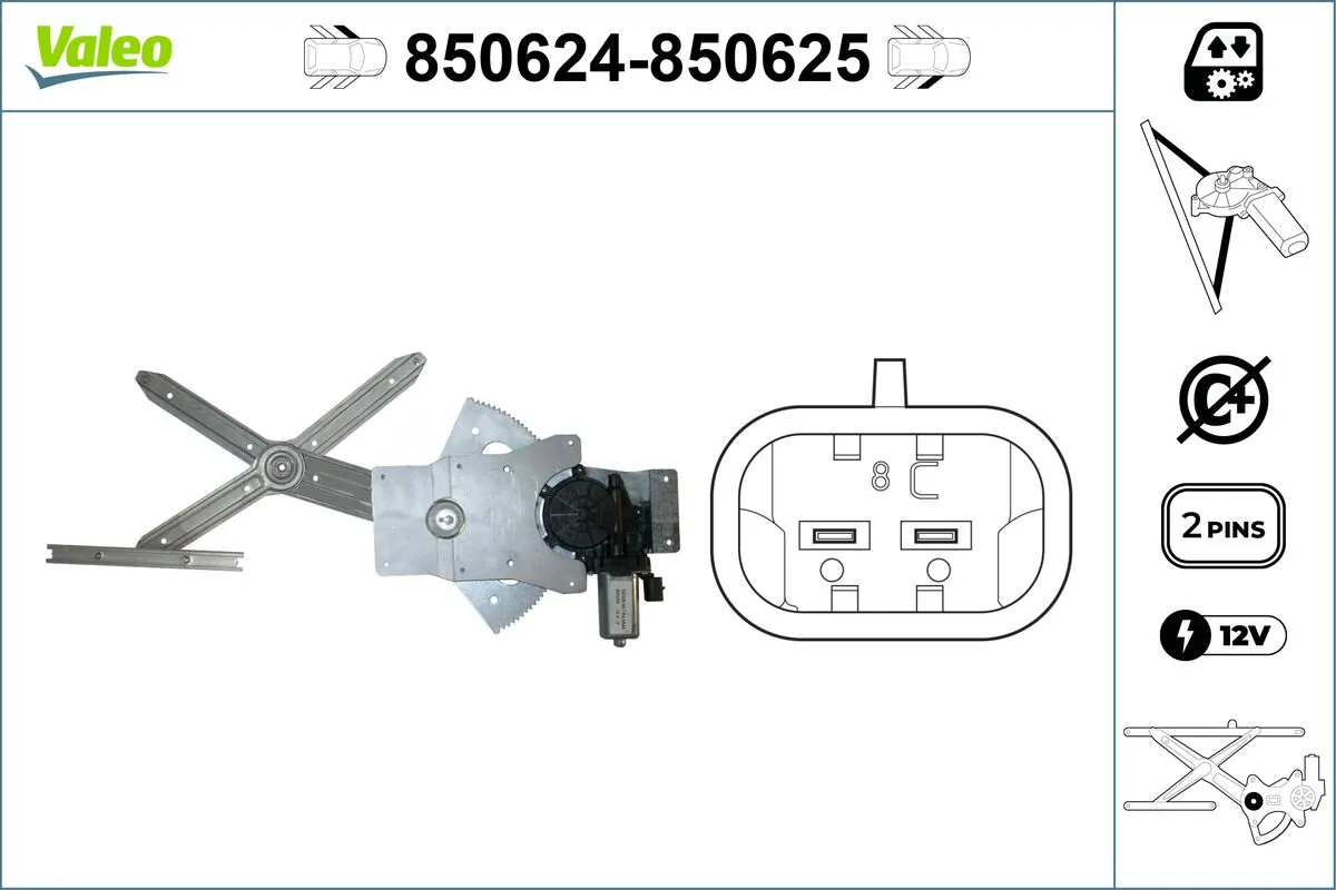 VALEO 850624 Window Regulator