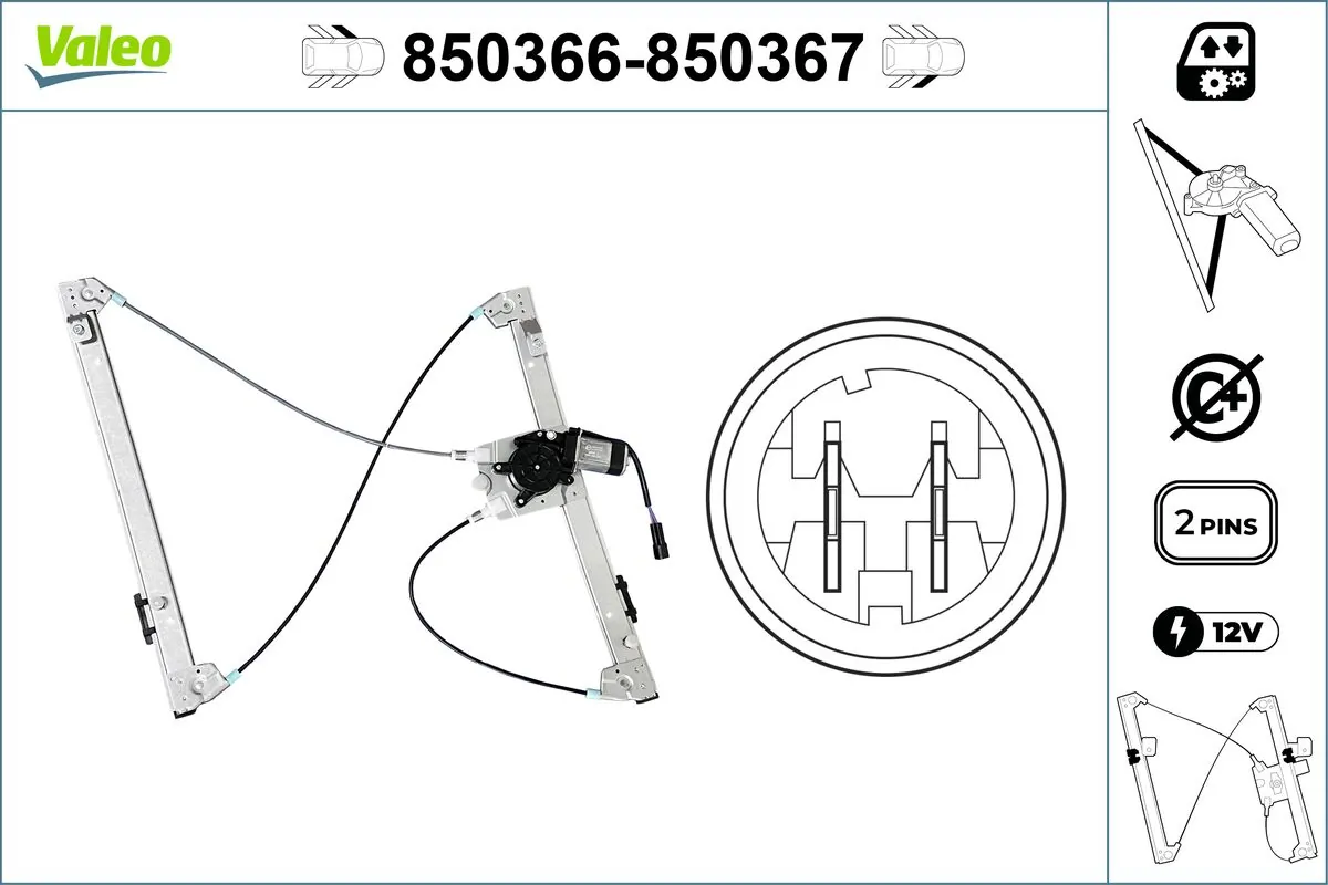 VALEO 850366 Window Regulator
